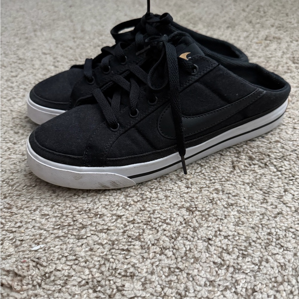 Nike Black and White Slip-On Sneakers
